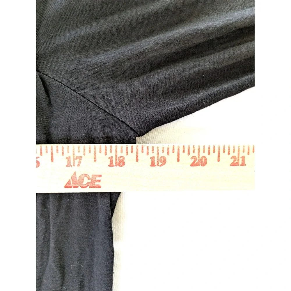 Michael Kors Black Cowl Neck Top 3/4 Sleeve Jersey Blouse Medium